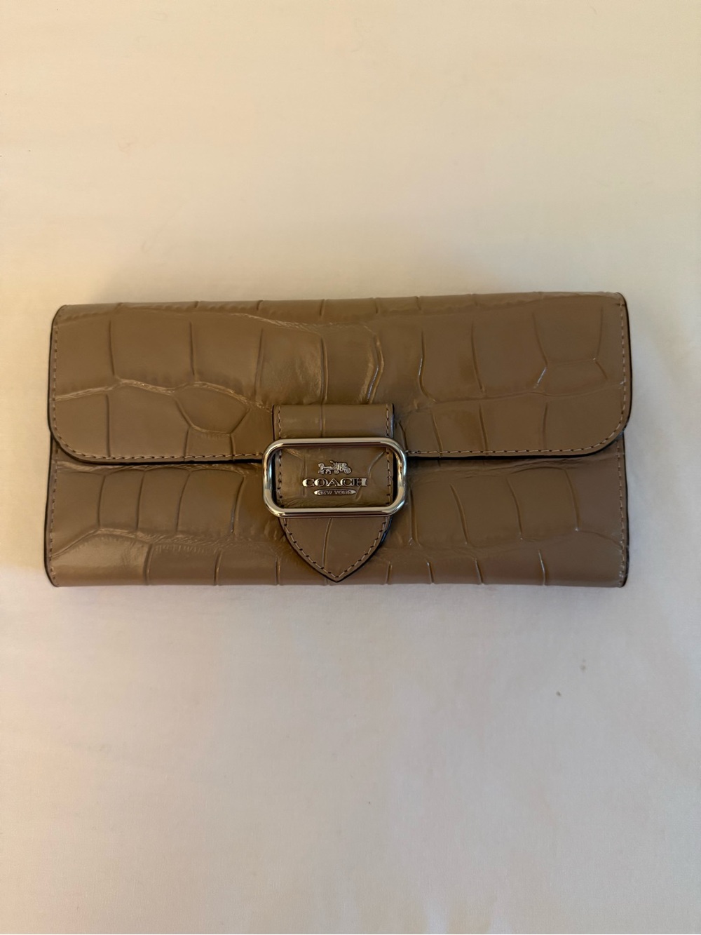 Tan Coach Alligator Wallet